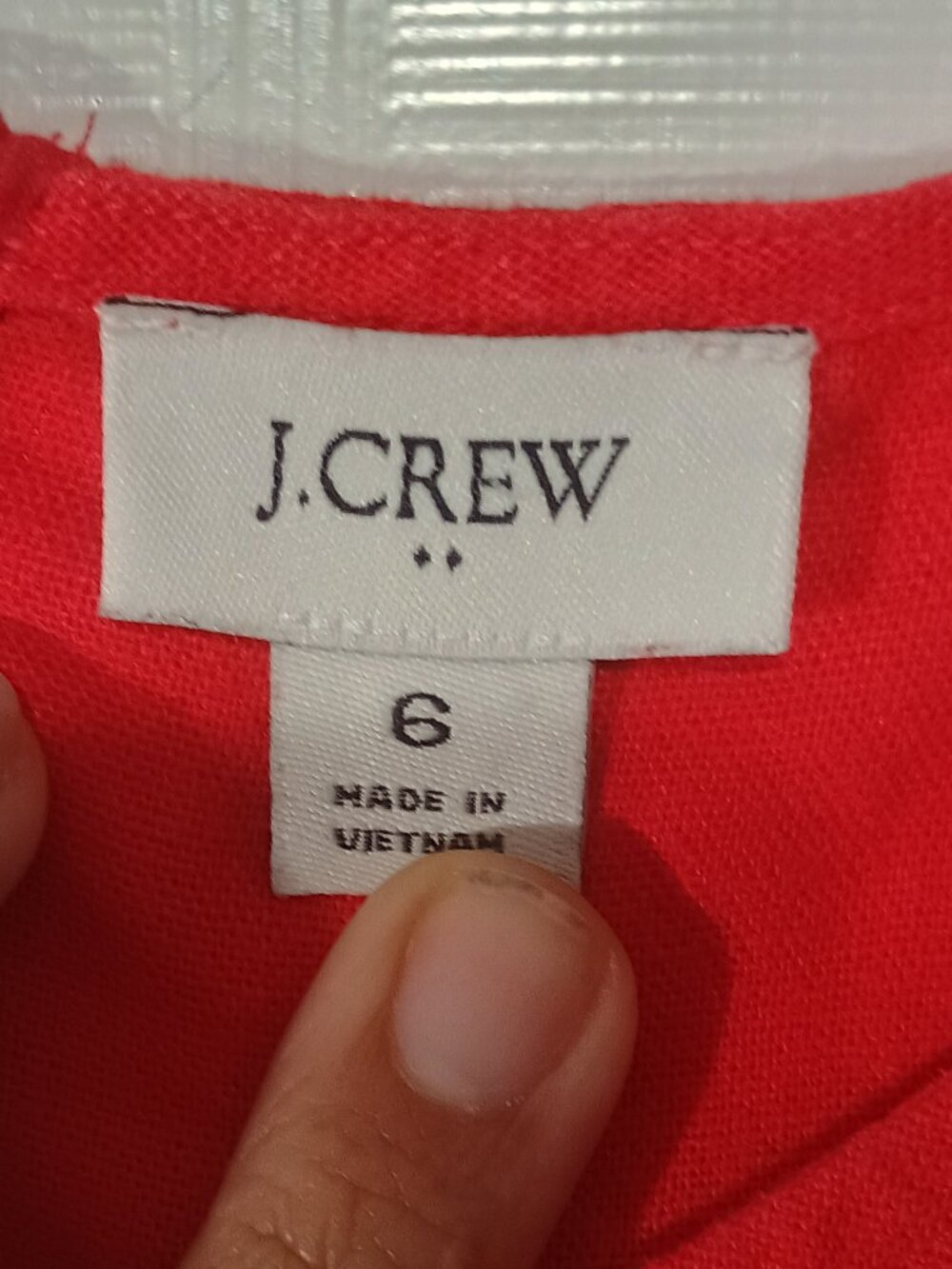 J.Crew Size 6 Red Linen Blend Sleeveless Shift Dress with Pockets - Picture 4 of 7